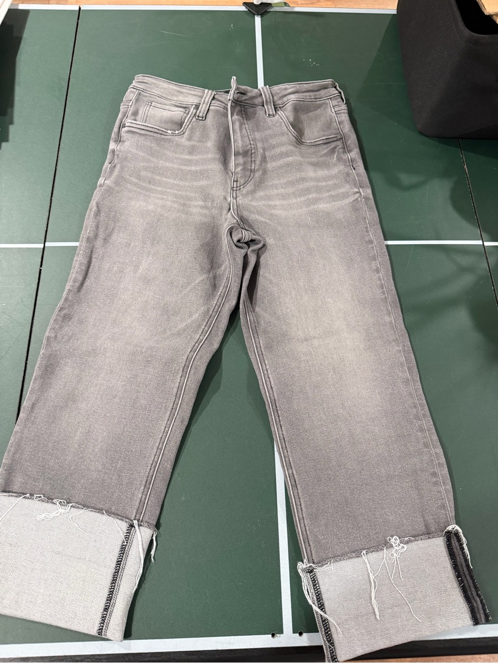 Kut from the Kloth Men's Gray Straight Cuffed Jeans